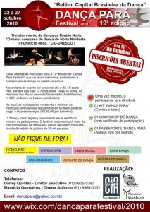 19º DANÇA PARÁ - Inscrições Abertas
